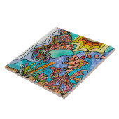 Hummingbird Goldfish Reflection Art Keramik Tile Fliese (Seite)