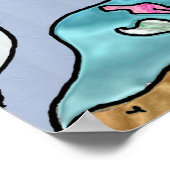 Hummingbird Goldfish Reflection Fantasy Art Poster (Ecke)