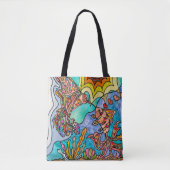 Hummingbird Goldfish Reflection Fantasy Art Tasche (Vorderseite)