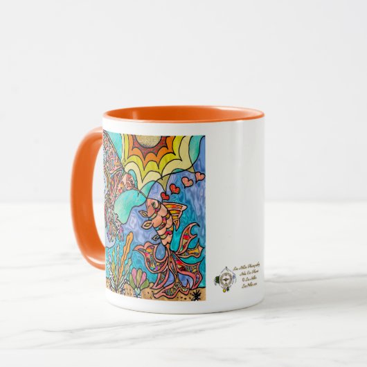 Hummingbird Goldfish Reflection Fantasy Art Tasse (Vorderseite Links)
