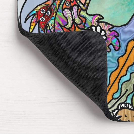 Hummingbird Goldfish Reflection Fantasy Mousepad (Ecke)