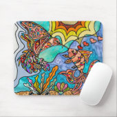 Hummingbird Goldfish Reflection Fantasy Mousepad (Mit Mouse)