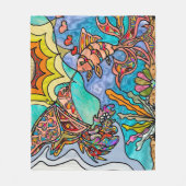Hummingbird Goldfish Reflektion Art Fleece Blanket (Vorderseite)