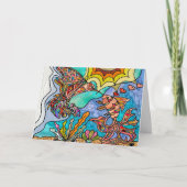Hummingbird Goldfish Reflektion Art Karte (Vorderseite)