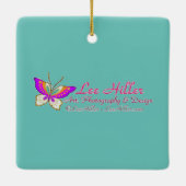 Hummingbird Goldfish Reflektion Art Keramikornament (Rückseite)