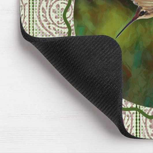 Hummingbird Green Art Mouse Pad Mousepad (Ecke)