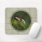 Hummingbird Green Art Mouse Pad Mousepad (Mit Mouse)