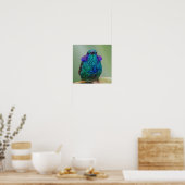 Hummingbird Green Blue Violet Poster (Küche)