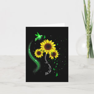 Hummingbird Green Sunflower Bile Duct Cancer Aware Karte