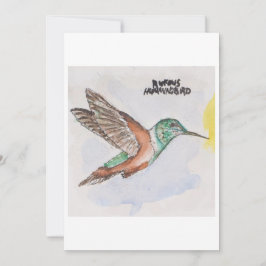 Hummingbird Greeting Card Einladung