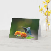 Hummingbird Gruß Karte (Gelbe Blume)