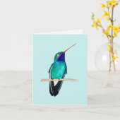 Hummingbird-Grußkarte Karte (Gelbe Blume)