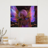 Hummingbird Guardian Fairy Fantasy Art Poster (Küche)