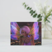 Hummingbird Guardian Fairy Fantasy Art Postkarte (Stehend Vorderseite)