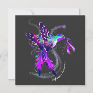 Hummingbird hält Lila Ribbon-Alzheimer