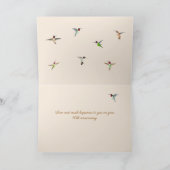 Hummingbird Happy Anniversary Card Karte (Innenseite)