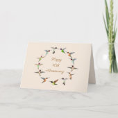 Hummingbird Happy Anniversary Card Karte (Vorderseite)