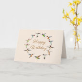 Hummingbird Happy Birthday Card Karte (Gelbe Blume)