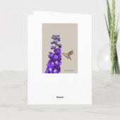 Hummingbird Happy Birthday Grandtochter Karte (Rückseite)