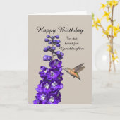 Hummingbird Happy Birthday Grandtochter Karte (Gelbe Blume)