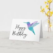 Hummingbird Happy Birthday Grußkarte Karte (Gelbe Blume)