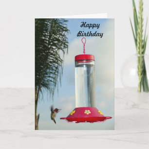 Hummingbird Happy Birthday Karte