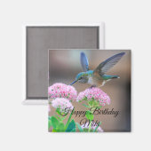 Hummingbird Happy Birthday Magnet (Vorderseite/Rückseite)