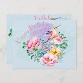 Hummingbird Happy Birthday Postkarte (Vorne/Hinten)