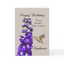 Hummingbird Happy Birthday Sister-in-Law