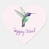 Hummingbird Happy Mail Herz-Aufkleber (Vorderseite)