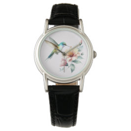 Hummingbird Harmonie mit Eleganter Hibiskus Armbanduhr