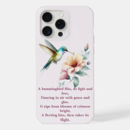 Hummingbird Harmonie mit Eleganter Hibiskus iPhone 15 Pro Max Hülle