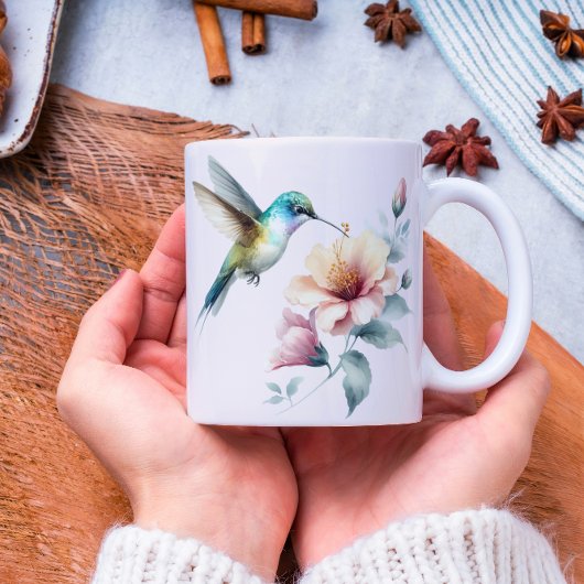Hummingbird Harmonie mit Eleganter Hibiskus Kaffeetasse