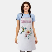 Hummingbird Harmonie mit Eleganter Hibiskus Schürze (Getragen)