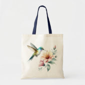Hummingbird Harmonie mit Eleganter Hibiskus Tragetasche (Vorne)