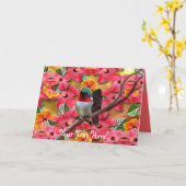 Hummingbird Haven Birthday Card Karte (Gelbe Blume)