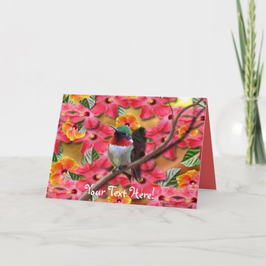 Hummingbird Haven Birthday Card Karte (Vorderseite)
