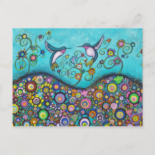Hummingbird Haven Postcard Postkarte