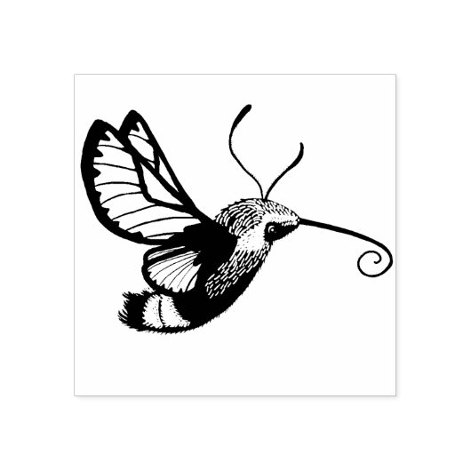 Hummingbird Hawk Moth Gummistempel (Prägung)