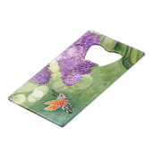 Hummingbird Hawk Moth und Lilacs Geldbeutel Flaschenöffner (Rückseite Schrägansicht)