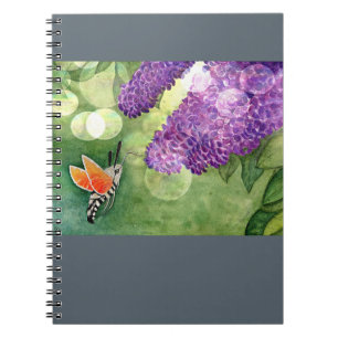 Hummingbird Hawk Moth und Lilacs Notizblock