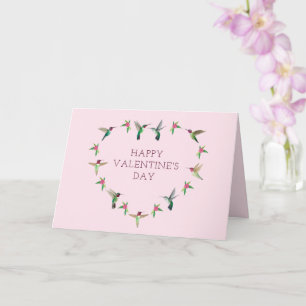 Hummingbird Heart Valentine's Day Card Karte