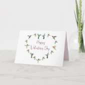 Hummingbird Heart Valentine's Day Card Karte (Vorderseite)