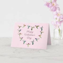 Hummingbird Heart Valentine's Day Card Karte