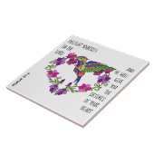 Hummingbird & Heart, W Vers aus Psalm 37:4 Fliese (Seite)