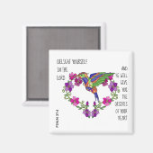 Hummingbird & Heart, W Vers aus Psalm 37:4 Magnet (Vorderseite/Rückseite)