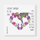 Hummingbird & Heart, W Vers aus Psalm 37:4 Magnet (Vorne)