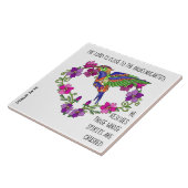 Hummingbird & Heart, w Vers von Psalm 34:18 Fliese (Seite)
