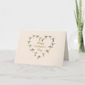Hummingbird HerzValentinstag Karte (Vorderseite)