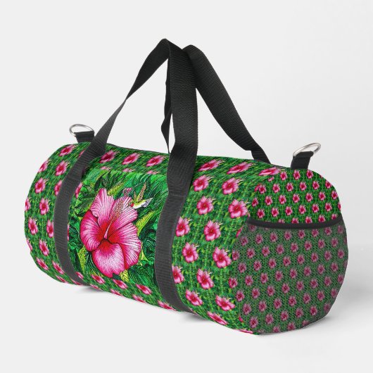 Hummingbird Hibiscus Duffle Bag (Rechte Ecke)